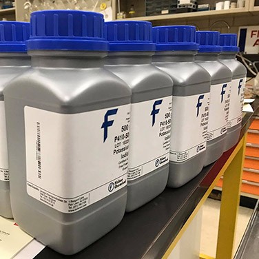 2.	several bottles of fisher chemical potassium iodide